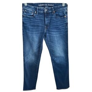 American Eagle Men’s 32 AirFlex+ Original Straight Dark Wash Jeans Americana